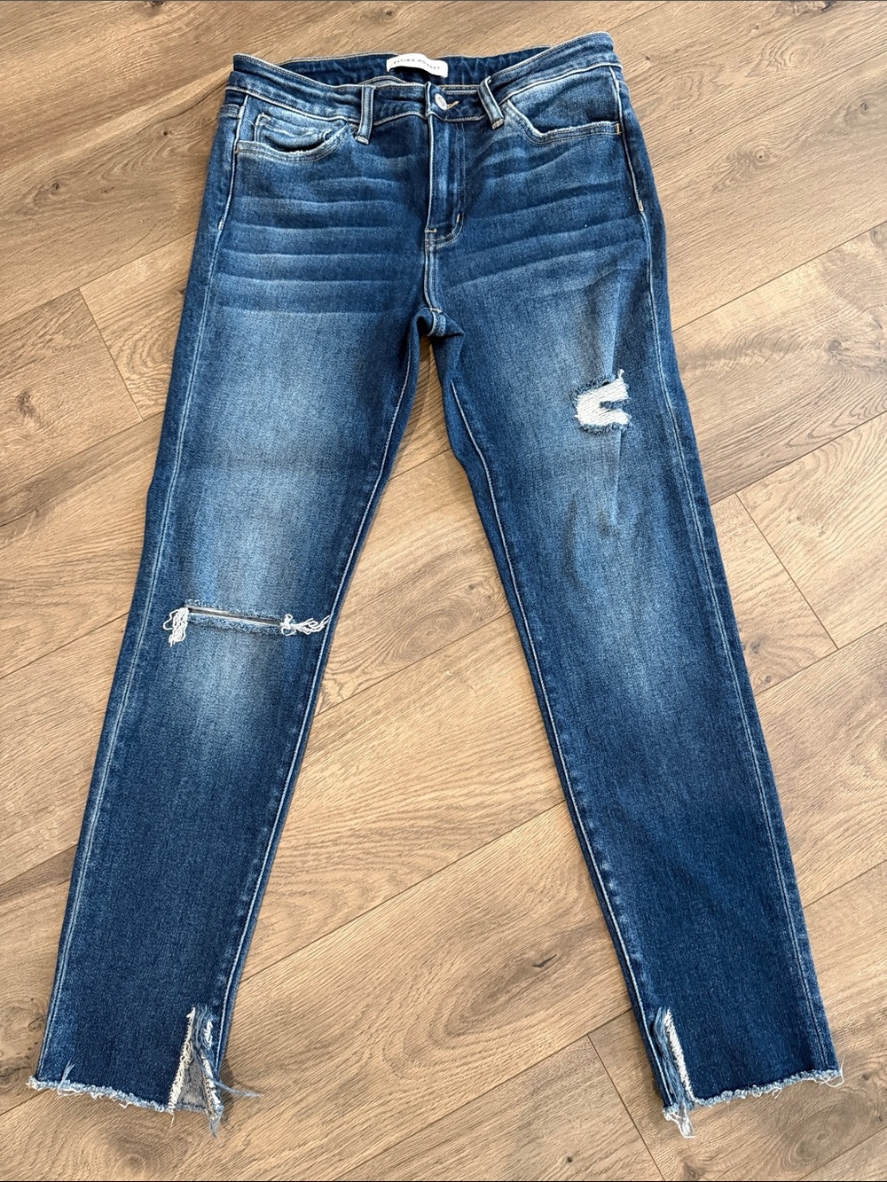 Flying Monkey Medium Blue Distressed Jeans